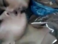Indian teen masturbates with brush
