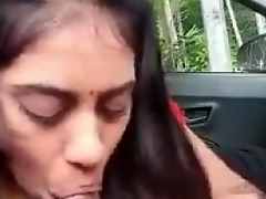 Unexpected cumshot in the middle of car sex